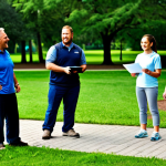Modern Recreation Leader**

"A recreation leader, fully clothed in appropriate outdoor gear, facilitating a group activity in a park setting, safe for work, appropriate content, perfect anatomy, correct proportions, leading with enthusiasm, family-friendly."

**