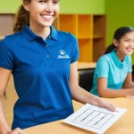 레크리에이션 지도자의 실수와 교훈 - **Prompt 1: Adaptable Instructor Engaging Participants**
"A vibrant indoor community hall, well-...