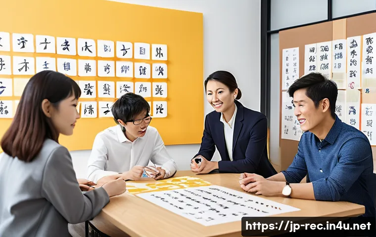 레크리에이션 팀 빌딩 활동 사례 - A diverse group of Japanese office workers in casual business attire actively participating in a col...