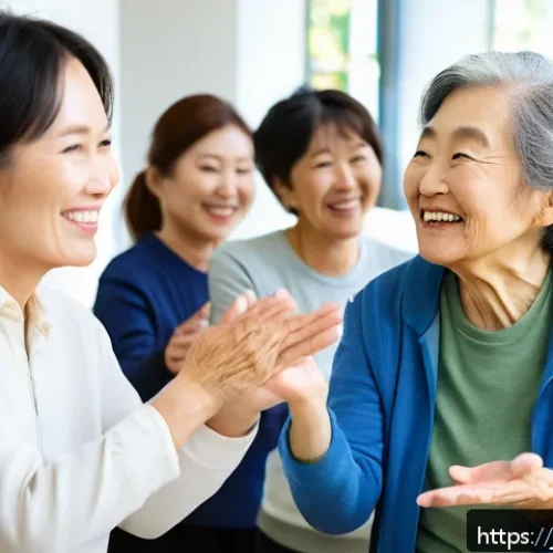 레크리에이션 지도자의 전문성 향상 비결 - A diverse group of recreational program participants in a bright, modern community center, including...